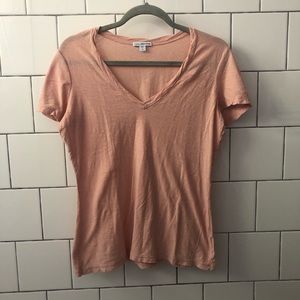 NWOT blush pink James Perse v neck t sz 4